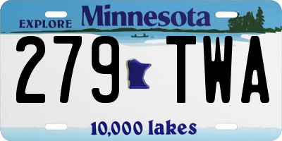 MN license plate 279TWA