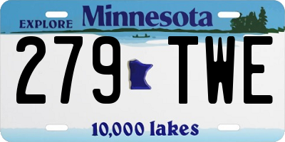 MN license plate 279TWE
