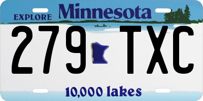MN license plate 279TXC