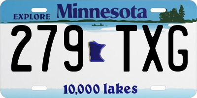 MN license plate 279TXG