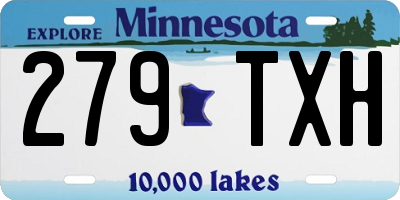 MN license plate 279TXH
