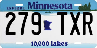 MN license plate 279TXR