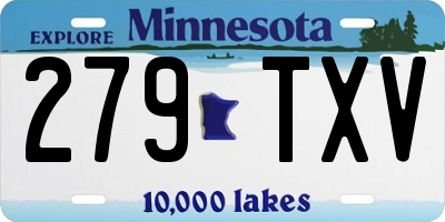 MN license plate 279TXV