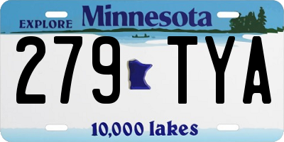 MN license plate 279TYA