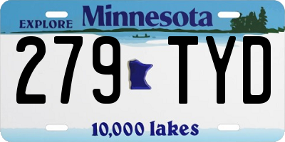 MN license plate 279TYD