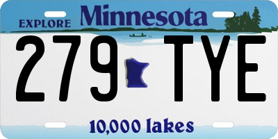 MN license plate 279TYE