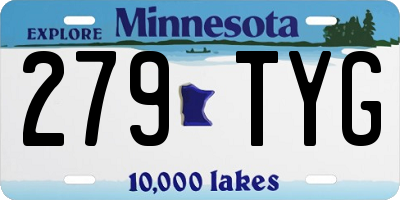 MN license plate 279TYG