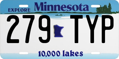 MN license plate 279TYP