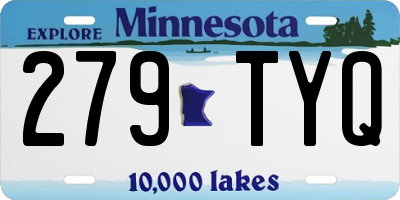 MN license plate 279TYQ