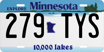 MN license plate 279TYS