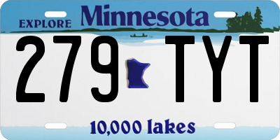 MN license plate 279TYT