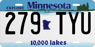 MN license plate 279TYU