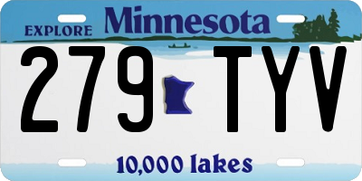 MN license plate 279TYV