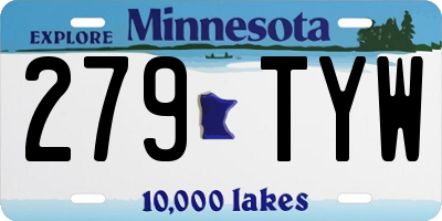 MN license plate 279TYW