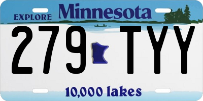 MN license plate 279TYY