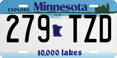 MN license plate 279TZD