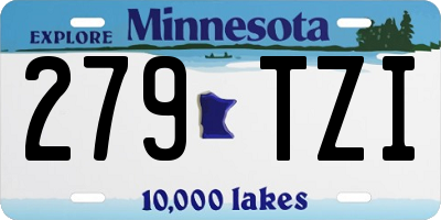 MN license plate 279TZI