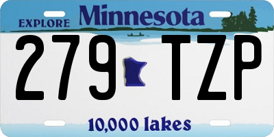 MN license plate 279TZP