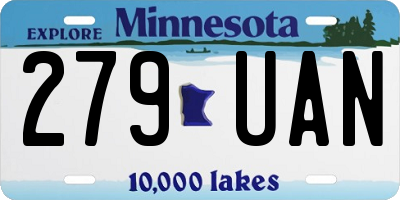 MN license plate 279UAN