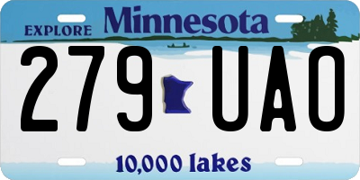 MN license plate 279UAO