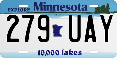MN license plate 279UAY