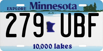 MN license plate 279UBF