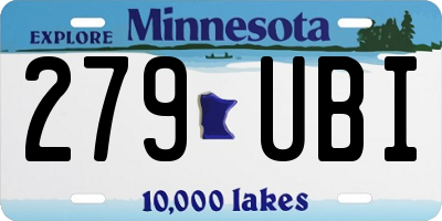 MN license plate 279UBI