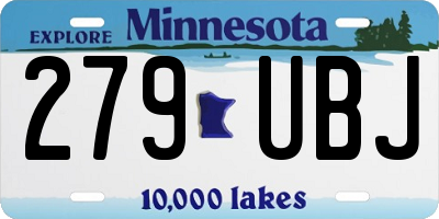 MN license plate 279UBJ