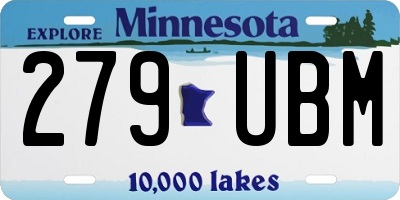 MN license plate 279UBM