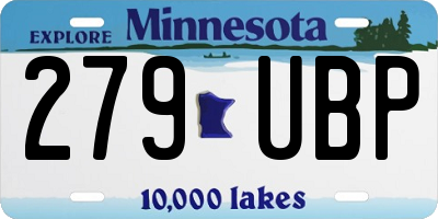 MN license plate 279UBP