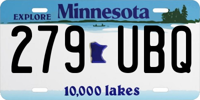 MN license plate 279UBQ