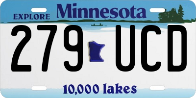 MN license plate 279UCD