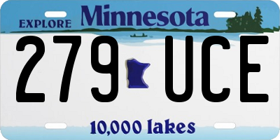 MN license plate 279UCE