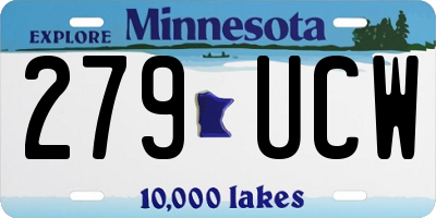 MN license plate 279UCW