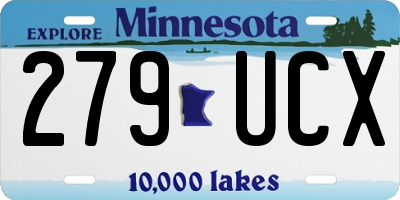MN license plate 279UCX