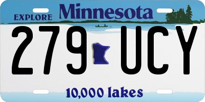 MN license plate 279UCY