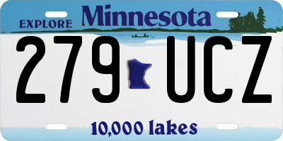 MN license plate 279UCZ
