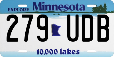 MN license plate 279UDB