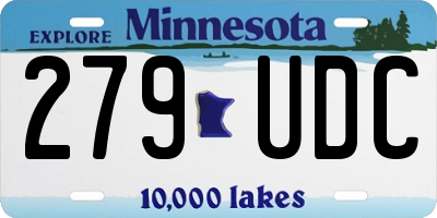 MN license plate 279UDC