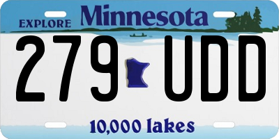 MN license plate 279UDD