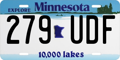 MN license plate 279UDF