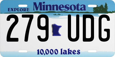 MN license plate 279UDG