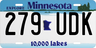 MN license plate 279UDK