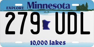 MN license plate 279UDL