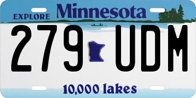 MN license plate 279UDM