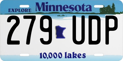 MN license plate 279UDP