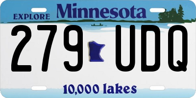 MN license plate 279UDQ