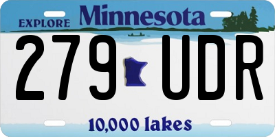 MN license plate 279UDR