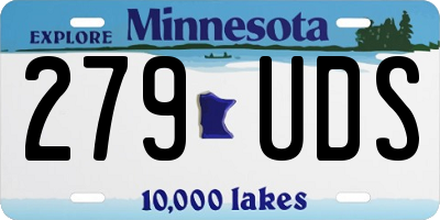 MN license plate 279UDS
