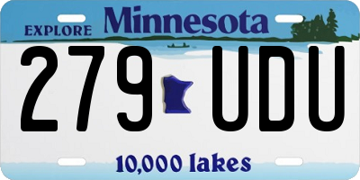 MN license plate 279UDU